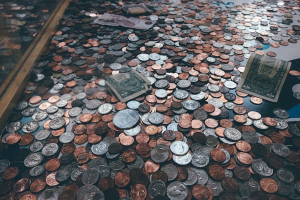 Assorted coins