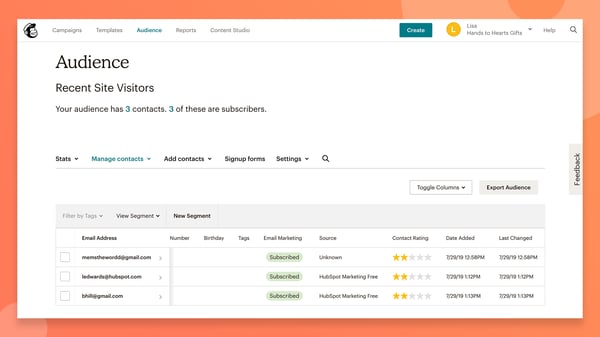 HubSpot - Mailchimp Integration Screenshot