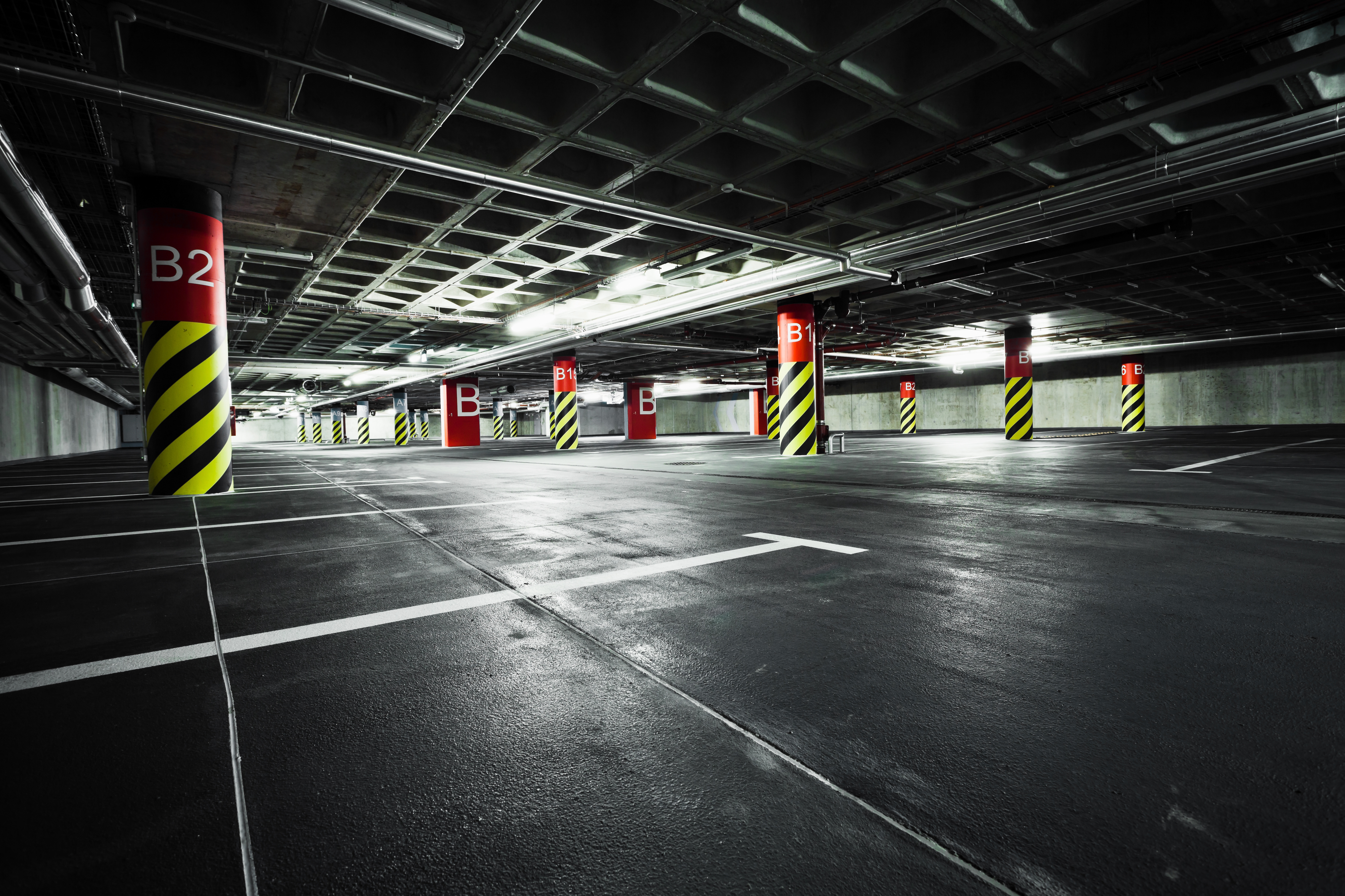 empty parking garage